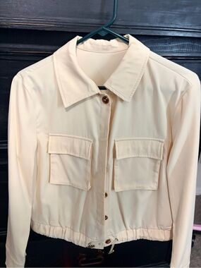 Cream Utility Pocket Jacket - Women's